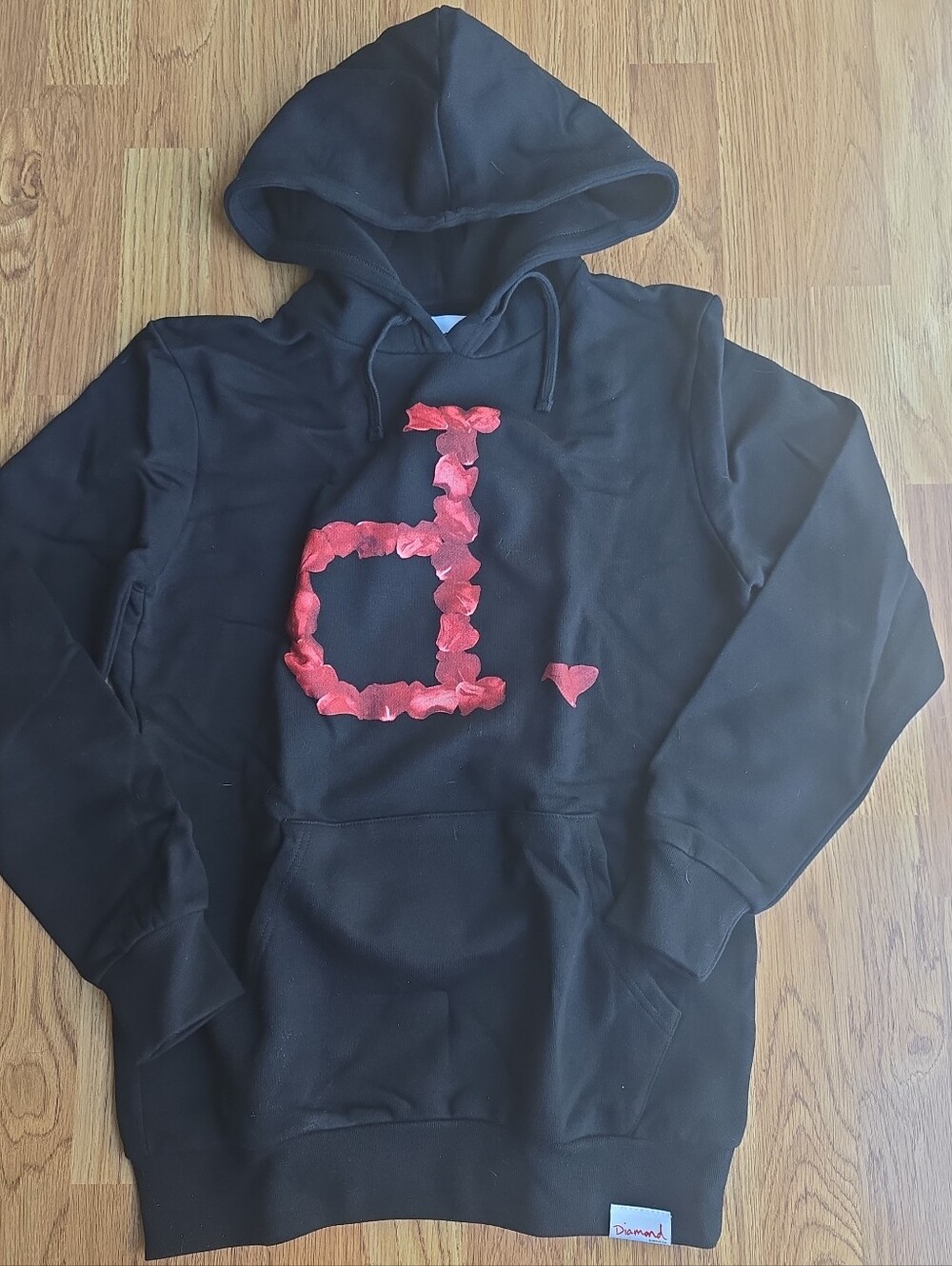 Diamond Supply Co. Black Un-Polo Petals Hoodie Size Medium NWT